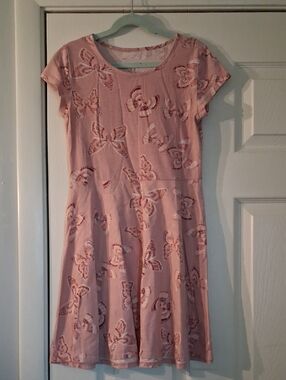 The Childrens Place Girls Blush Pink Butterfly-Print Dress